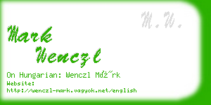mark wenczl business card